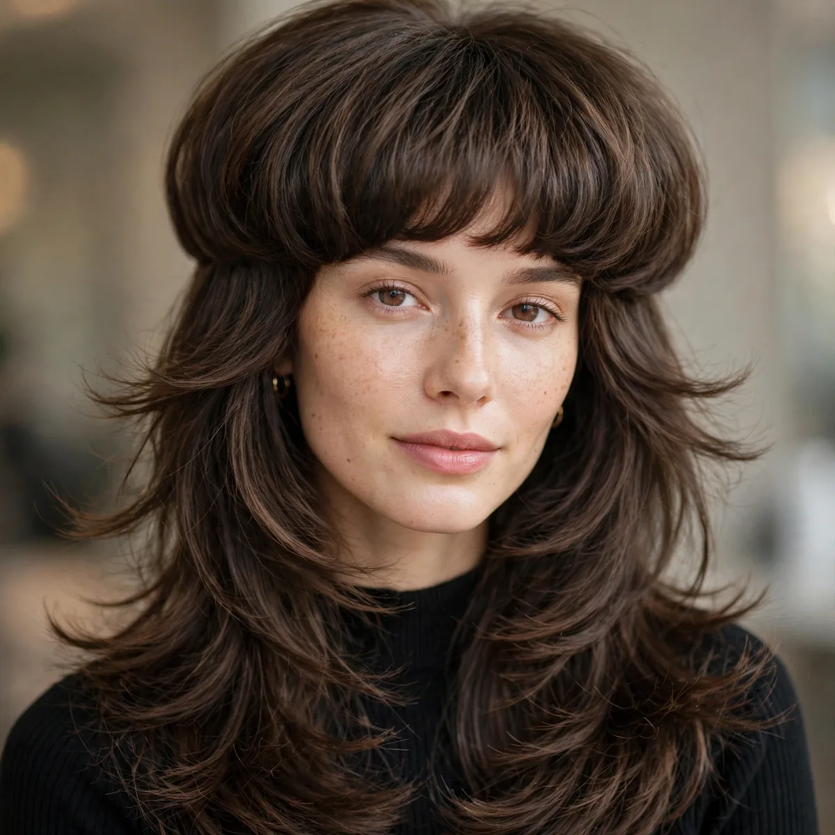 Classic octopus haircut with rounded top and long layers
