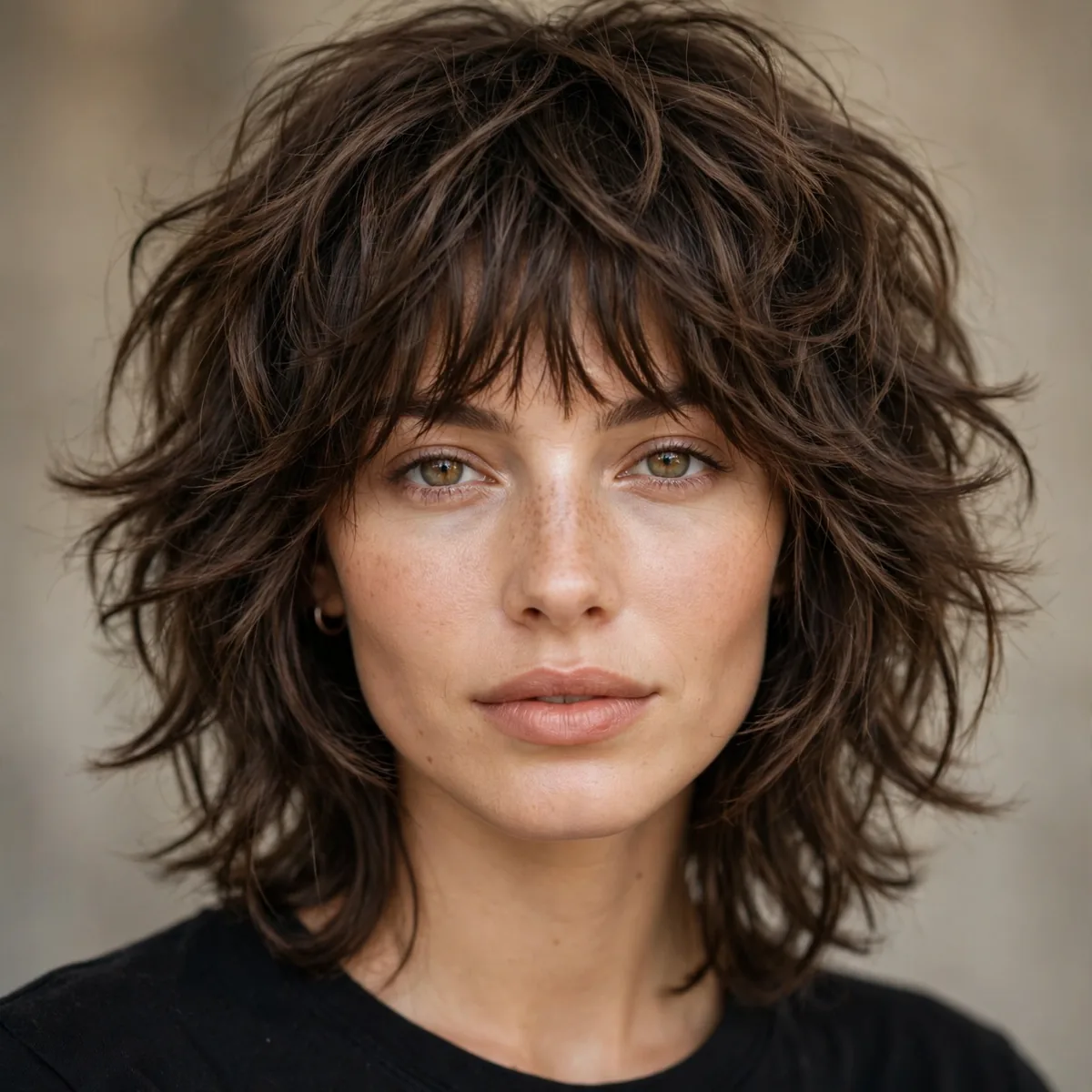 Octopus haircut with shaggy bangs