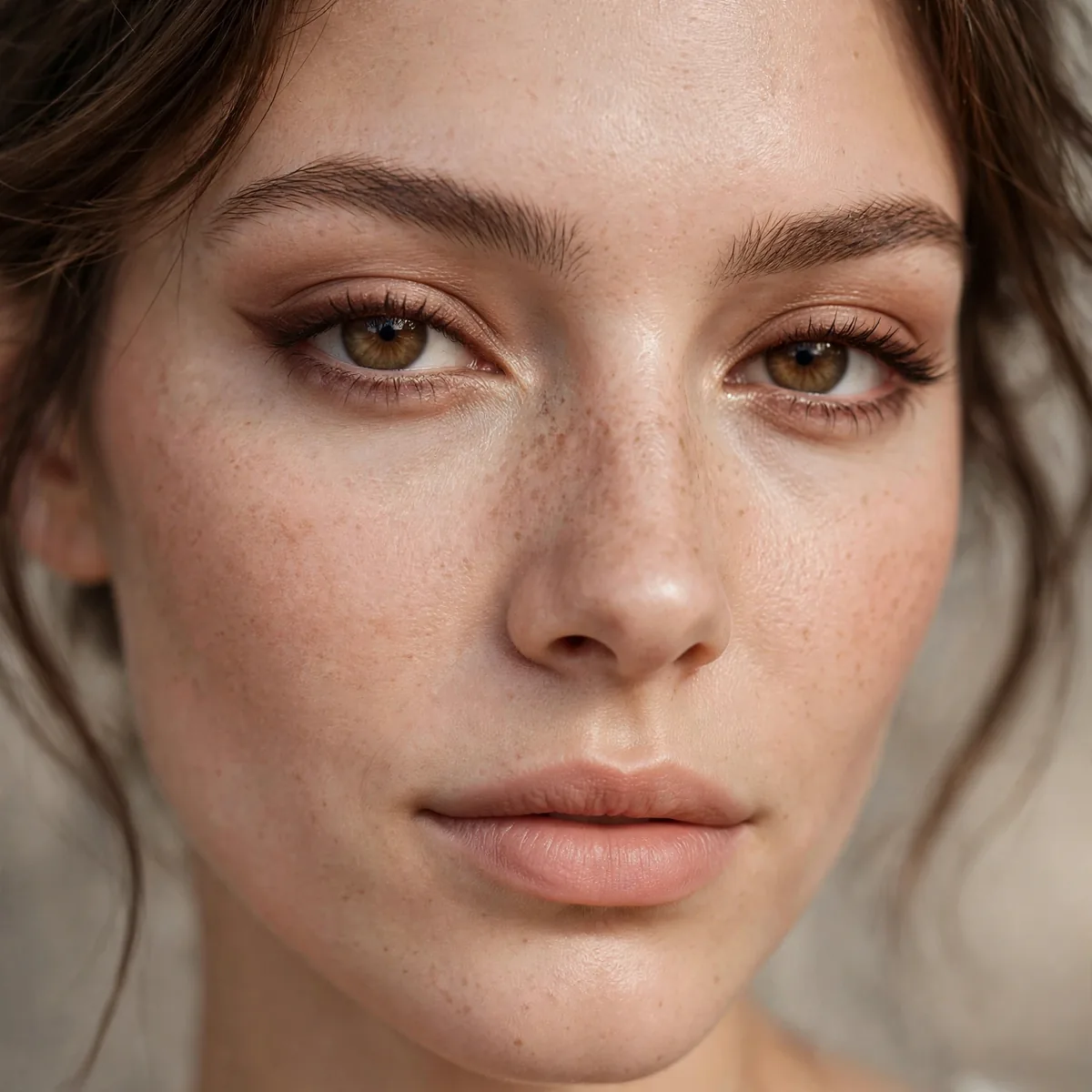 Soft brown eyeliner makeup look
