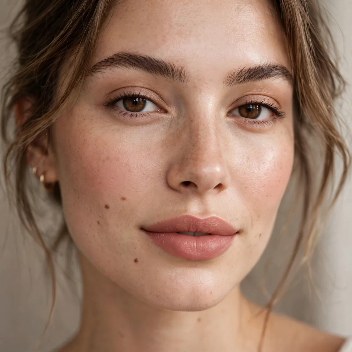 Rosy nude lipstick combination
