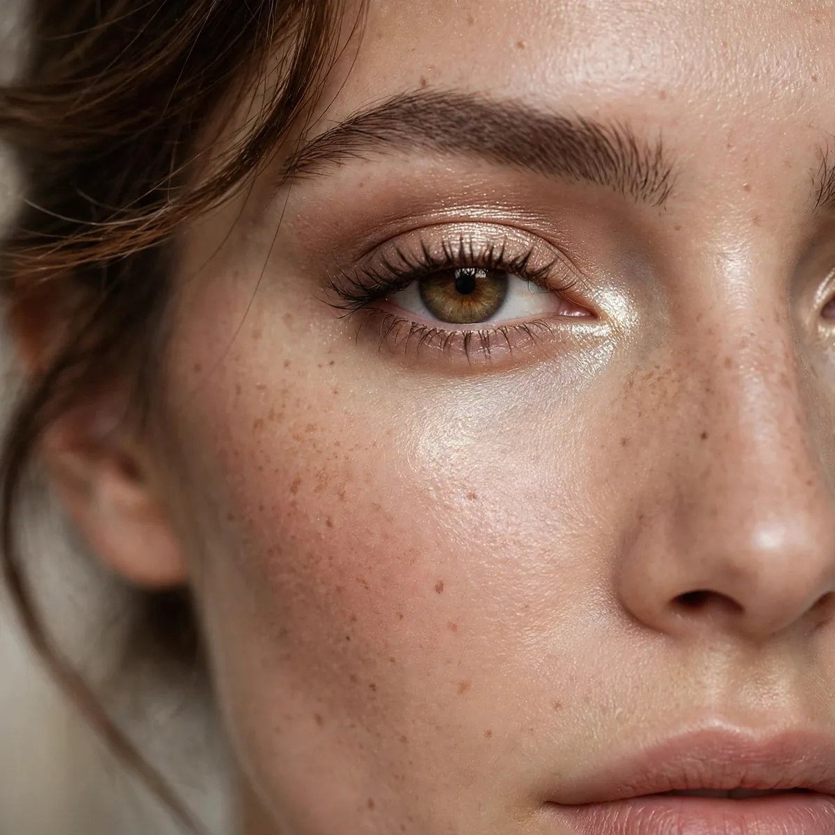 Champagne inner corner eye highlight