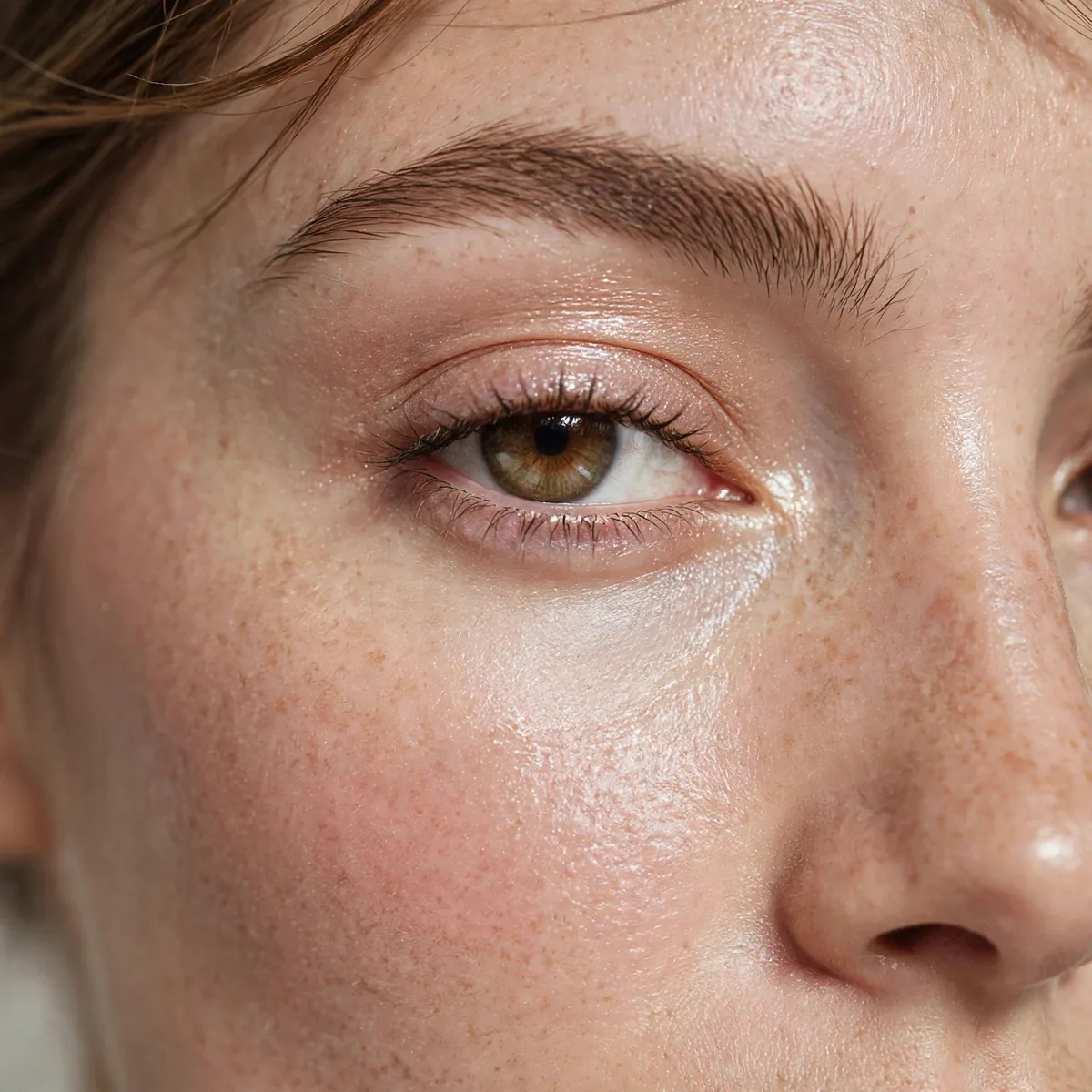 Bright hydrated under-eye makeup