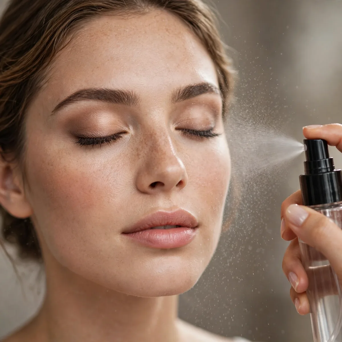 Setting spray locking makeup in place