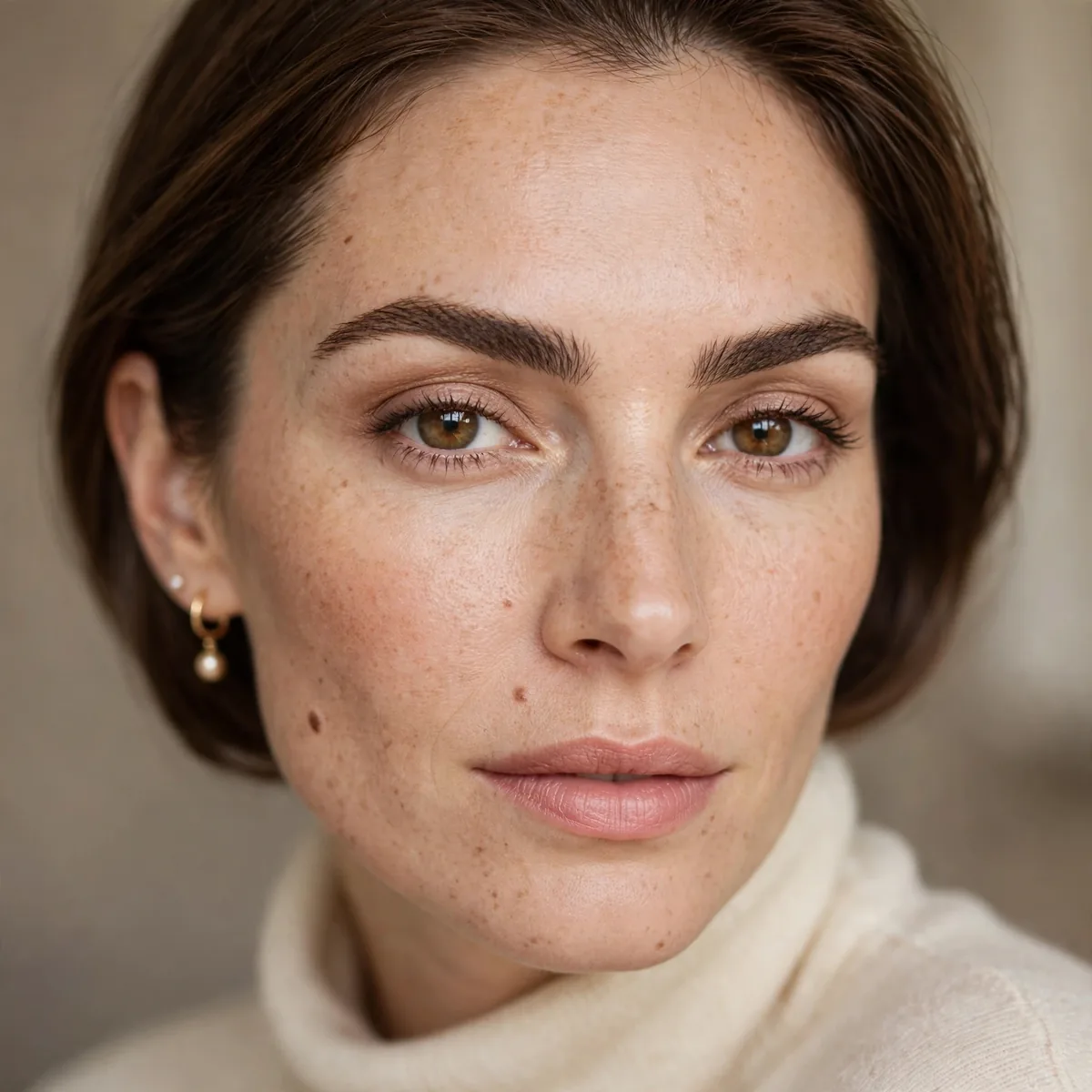 Groomed brows old money look