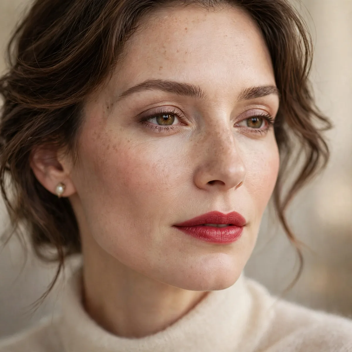Classic red lip old money occasion