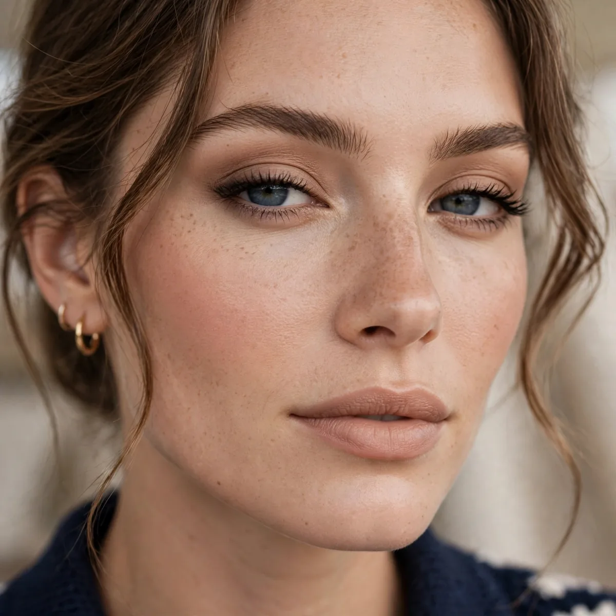 Neutral yacht club makeup look