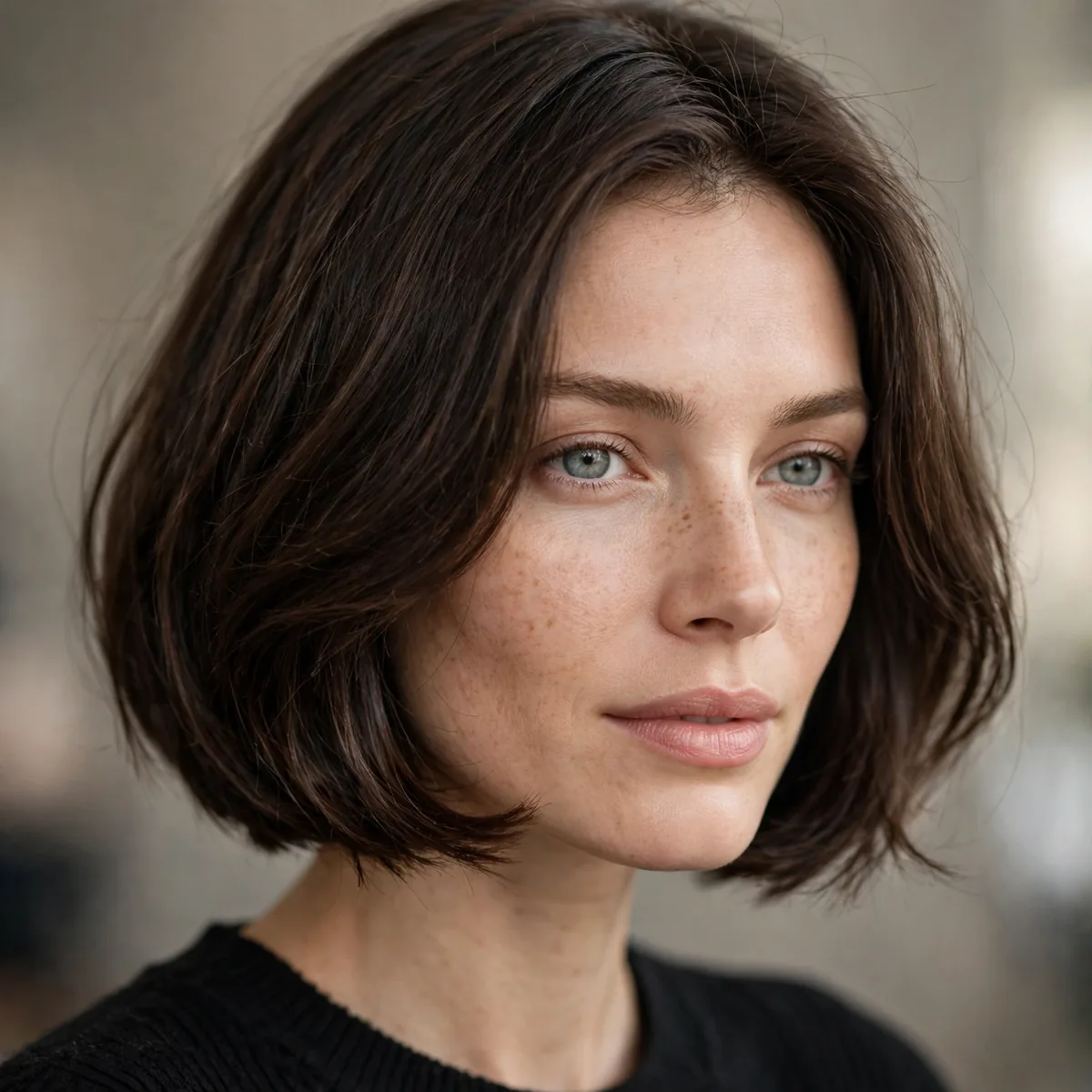 French-style one-length bob with effortless finish