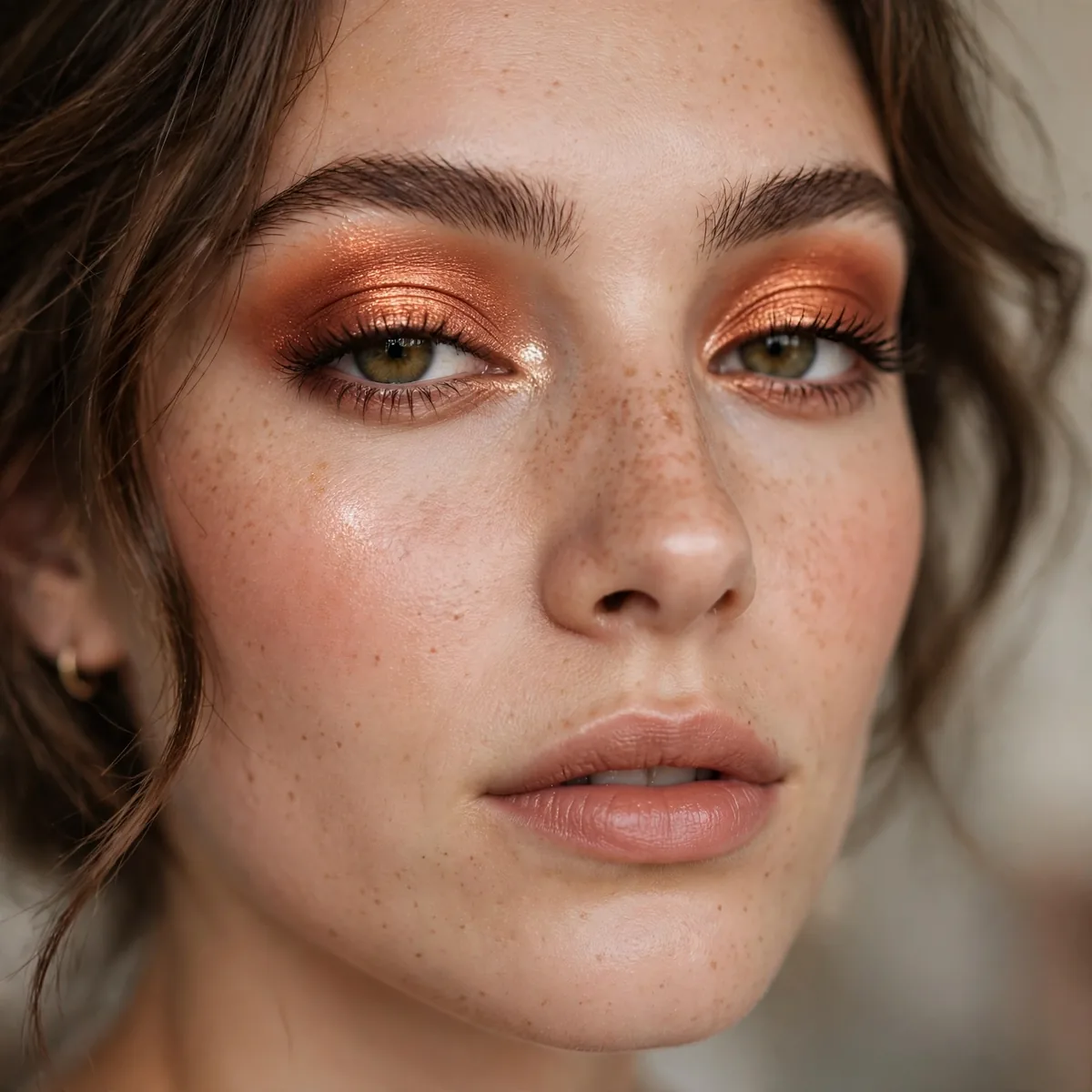 Copper single eyeshadow glow