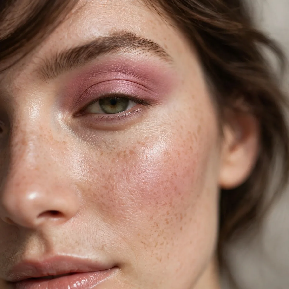 Rosy mauve single eyeshadow veil