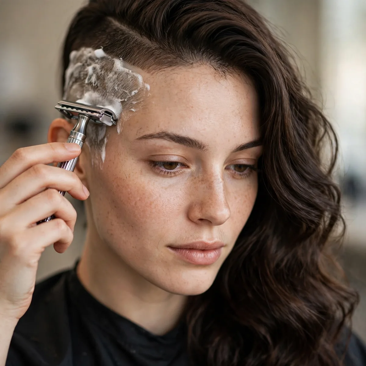 Maintaining shaved side hairstyle