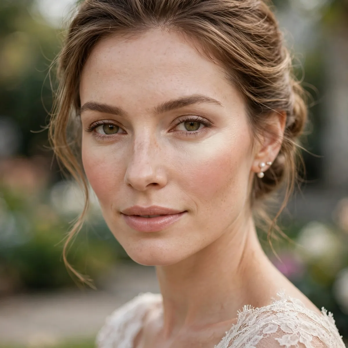 Cream blush for outdoor wedding
