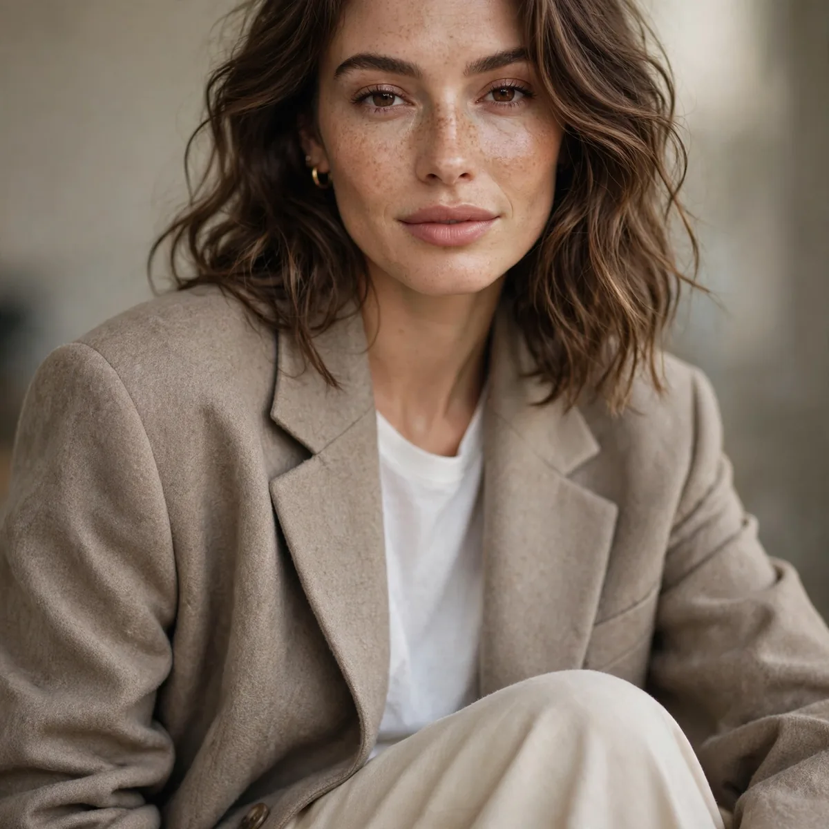Oversized blazer with wide leg pants