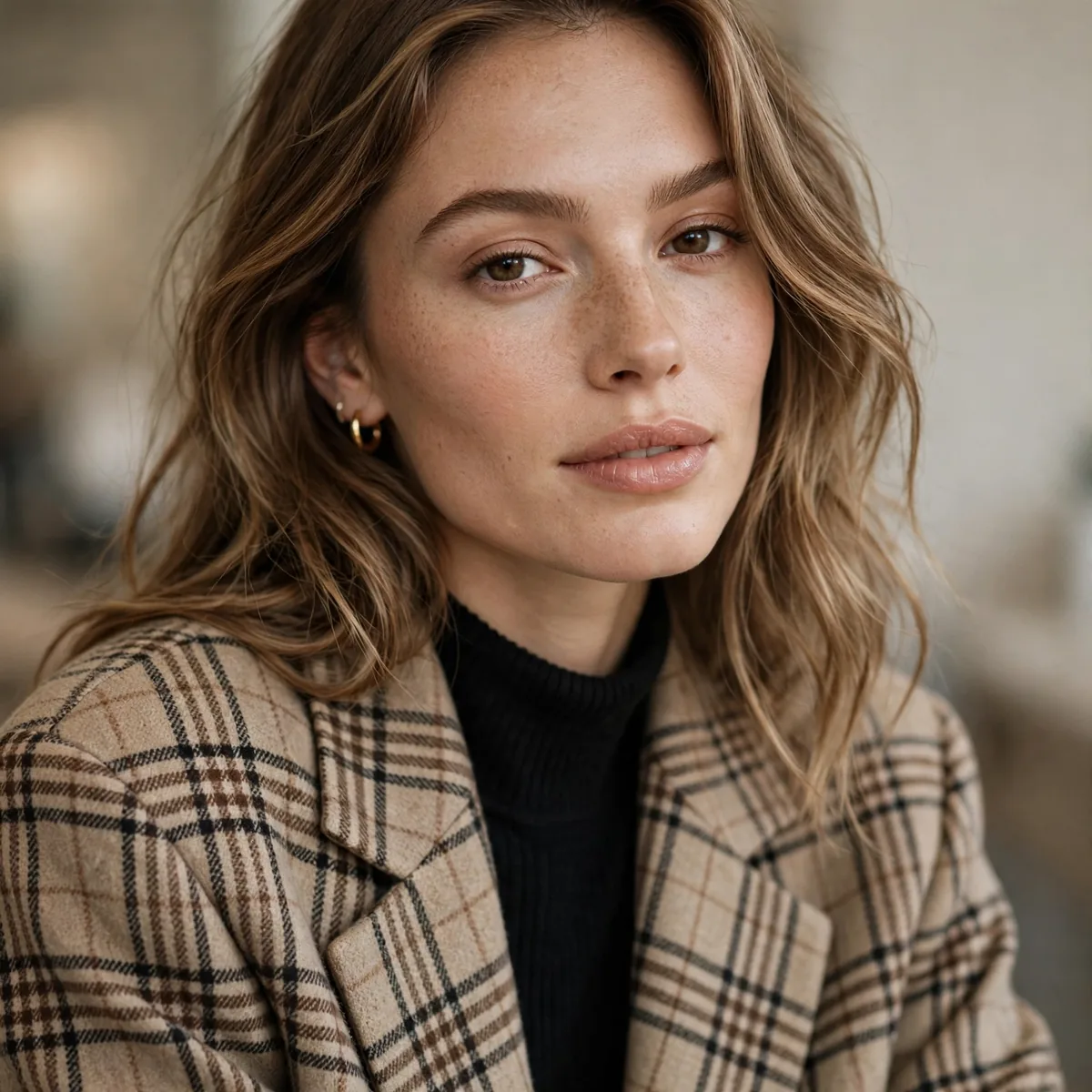 Plaid oversized blazer outfit