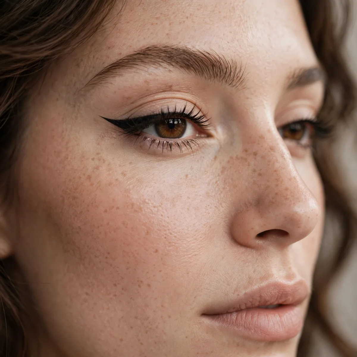 Classic French cat eye eyeliner look