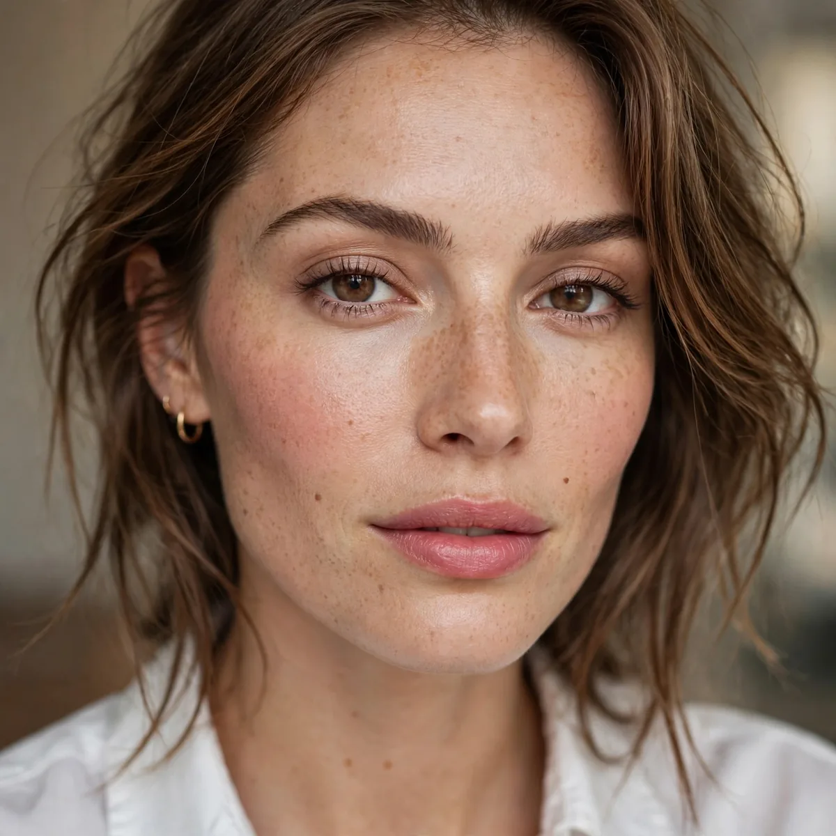 Quick five-minute Parisian makeup routine result
