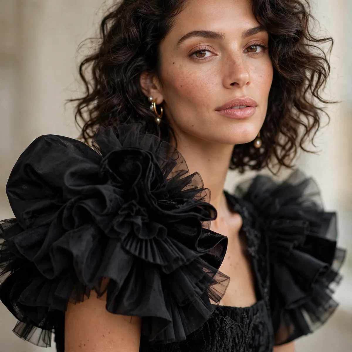 Dramatic sleeves party top