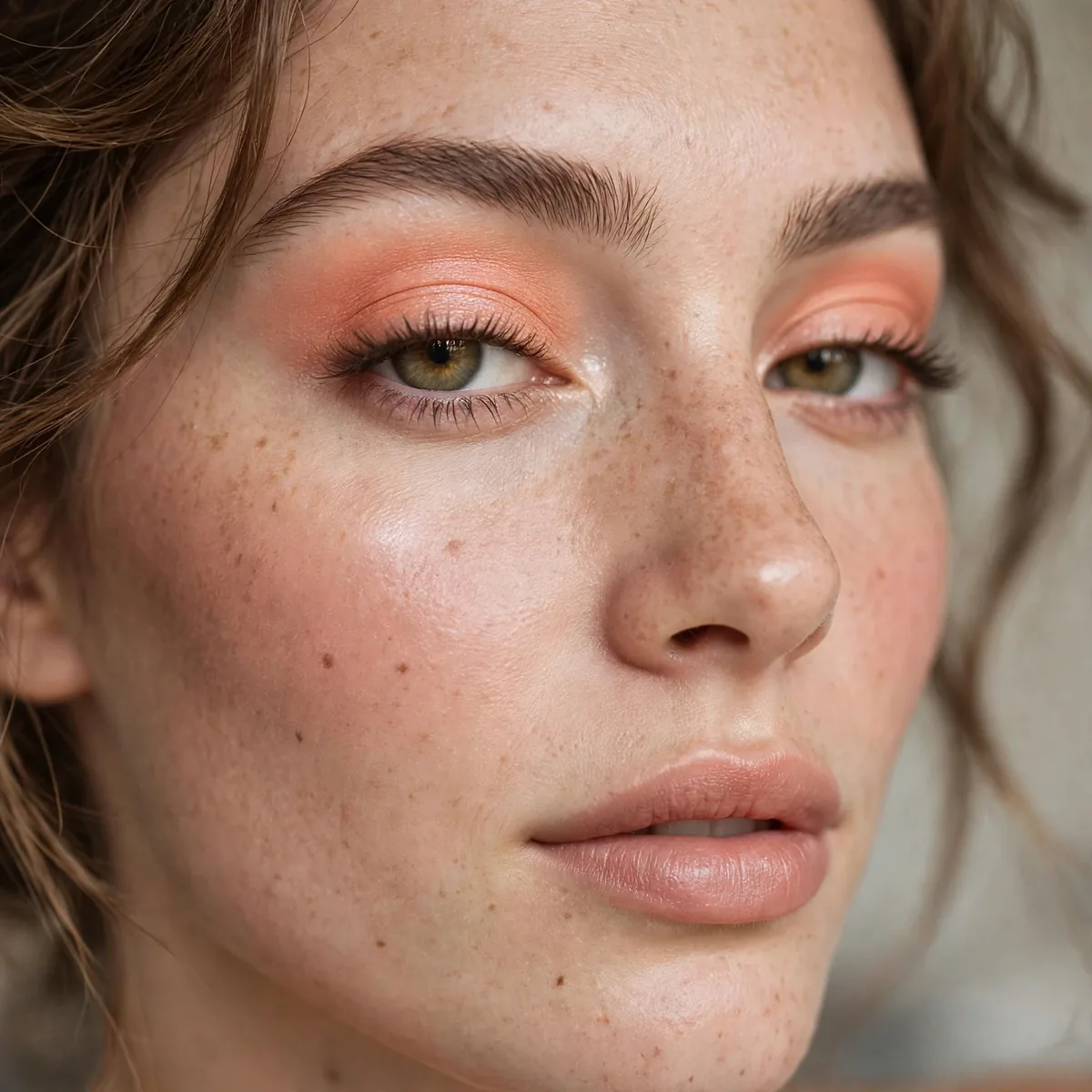 Fresh sorbet-toned eyeshadow