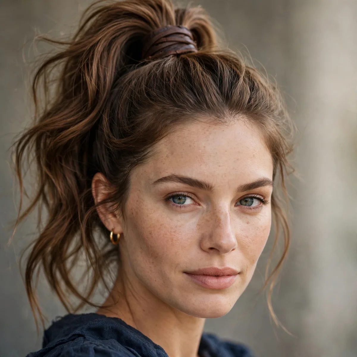High ponytail pirate hairstyle with wrapped base