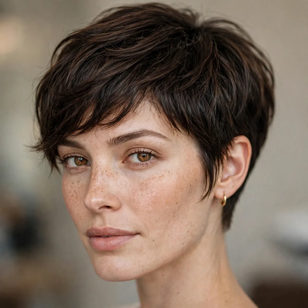 Pixie bob with neatly tapered nape