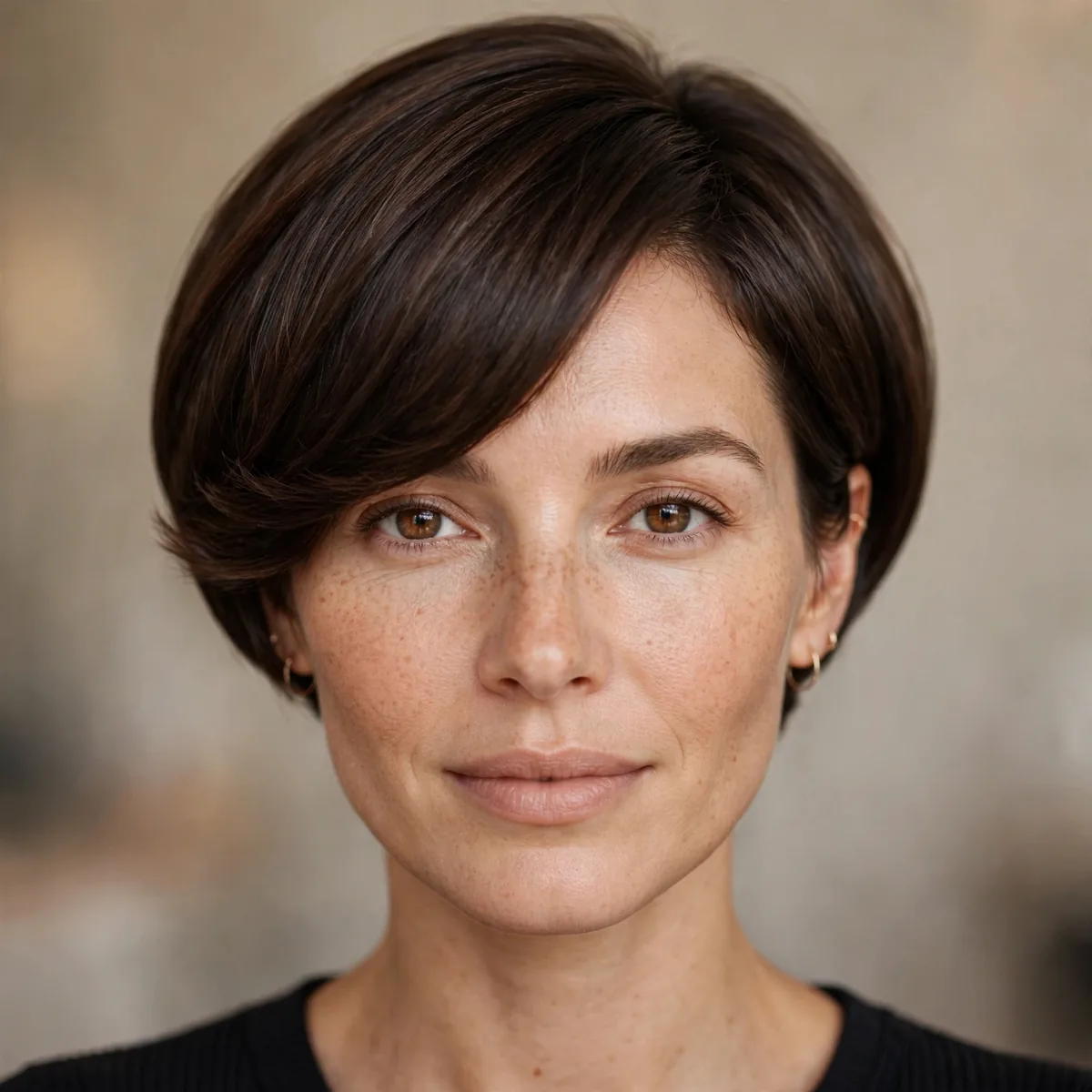 Sleek rounded pixie bob shape
