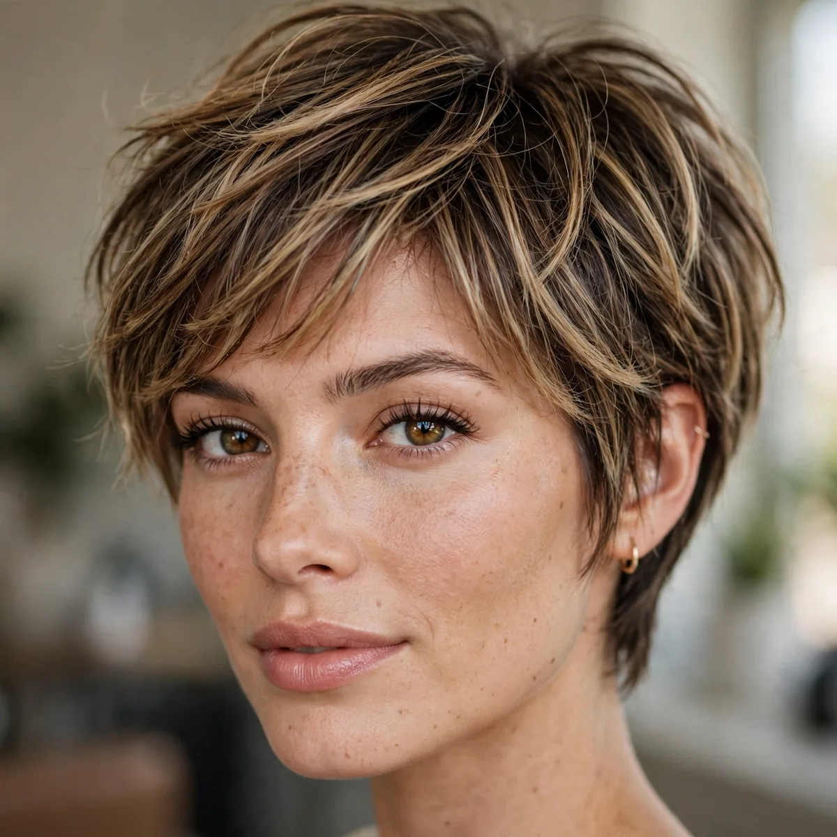 Pixie bob with dimensional highlights
