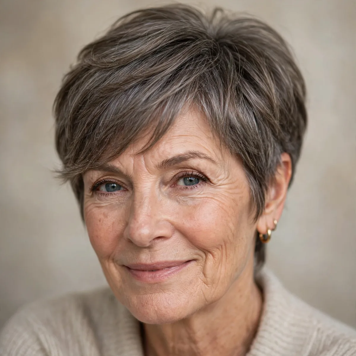 Pixie bob hybrid haircut bixie for a woman over 60