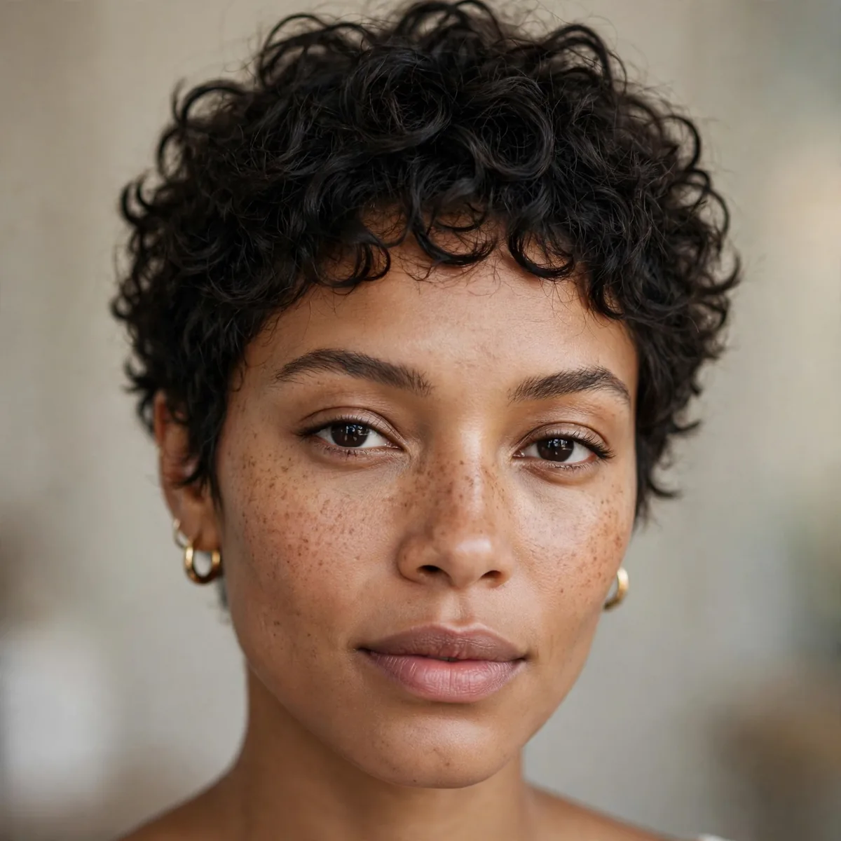 Wash and go pixie with natural texture