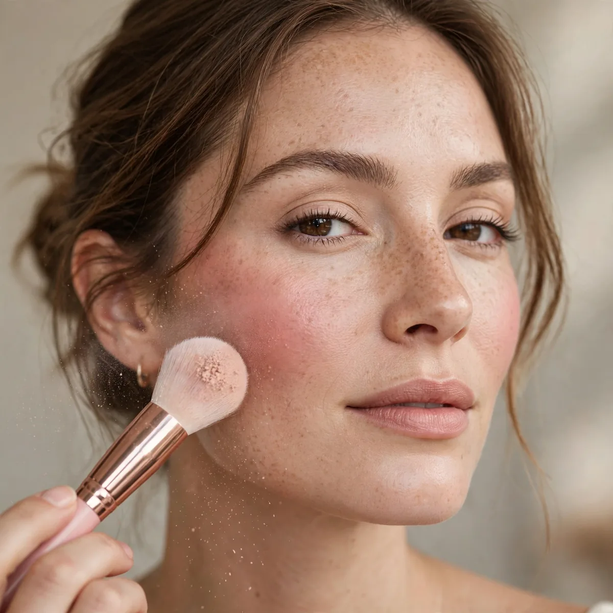 Powder blush for oily skin