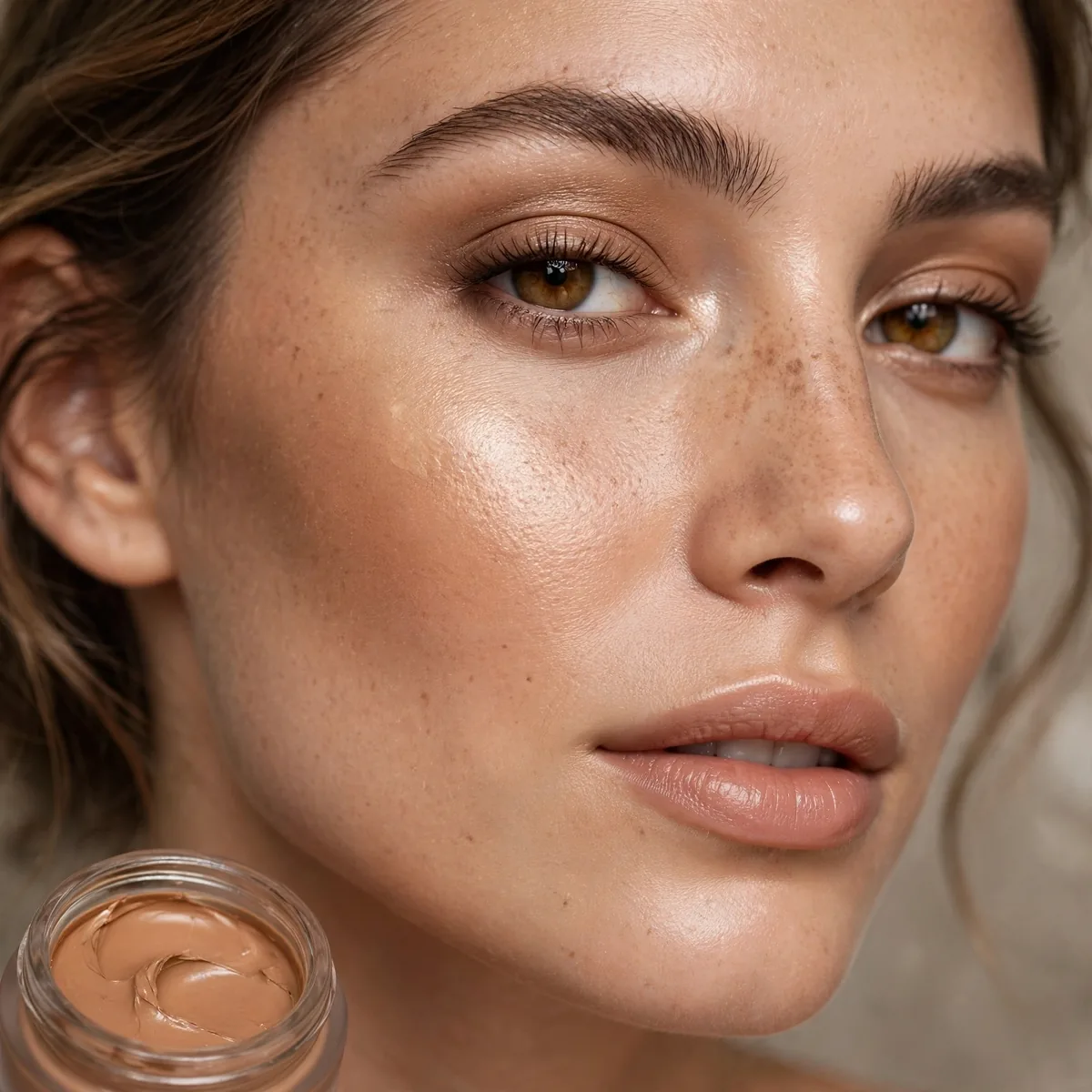 Cream bronzer for natural glow