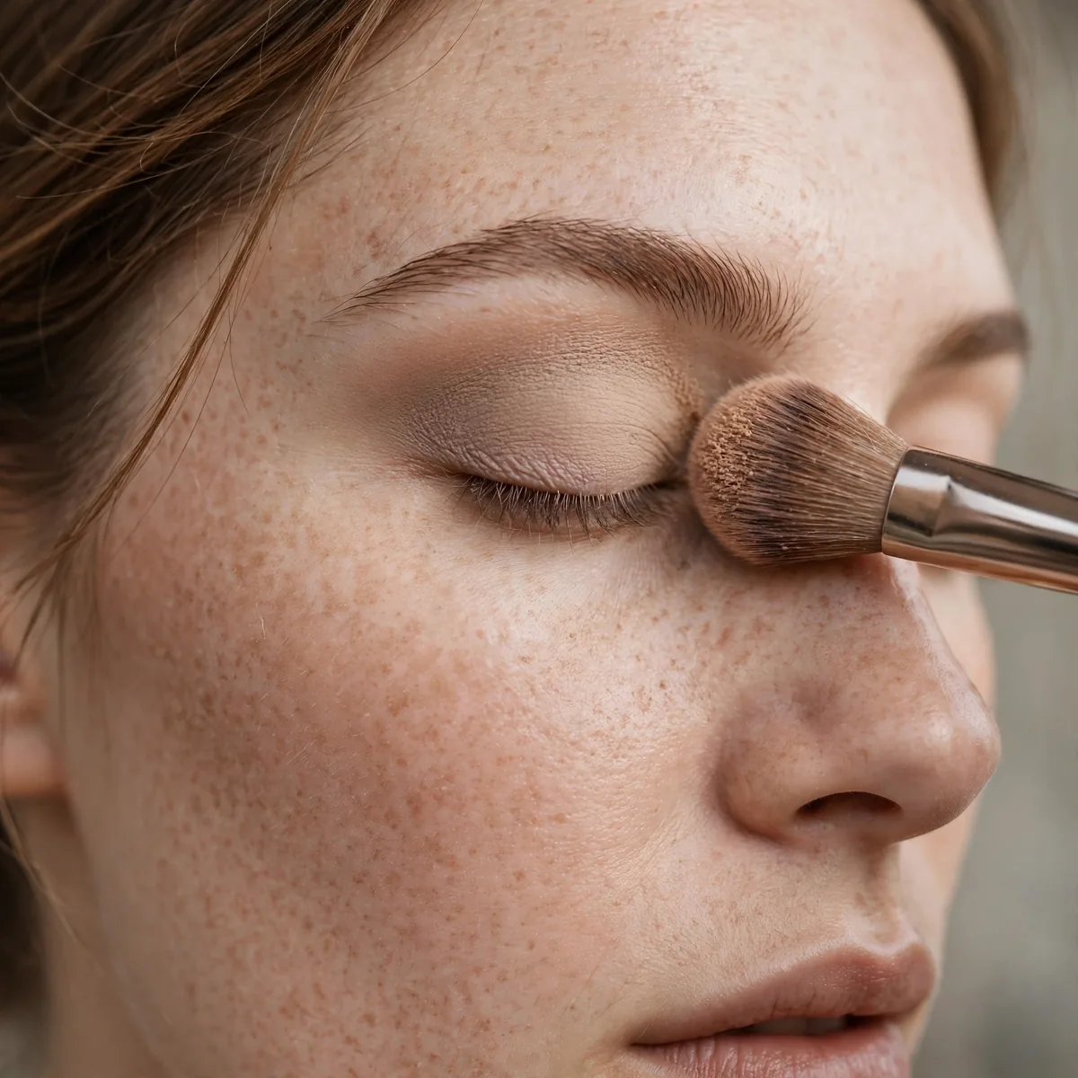 Powder eyeshadow blending
