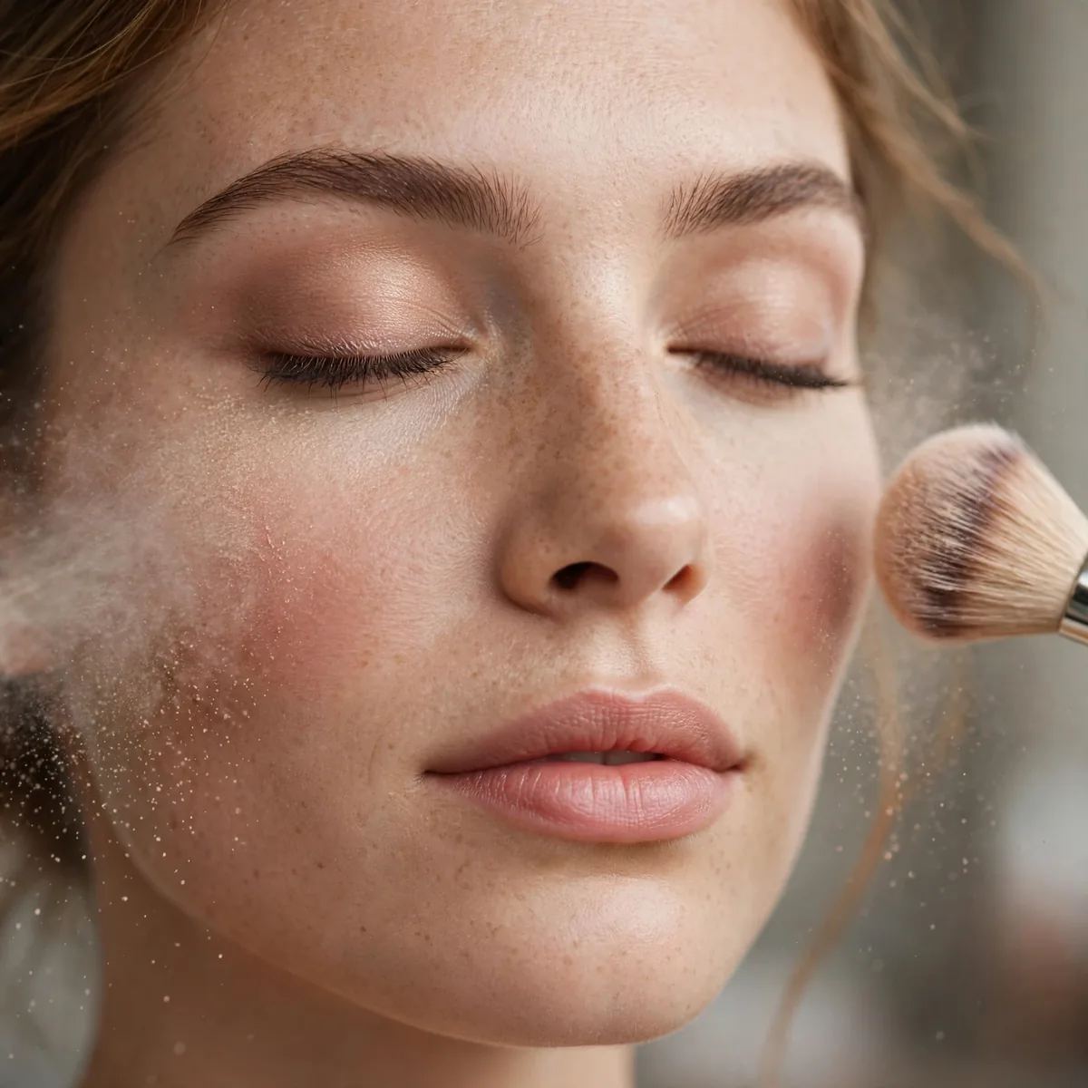 Powder for setting makeup