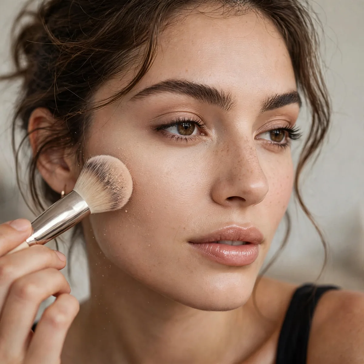 Combining cream and powder makeup