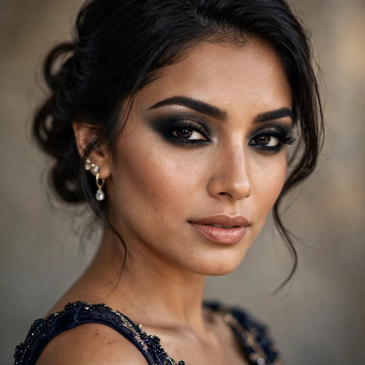 Smokey eye prom makeup