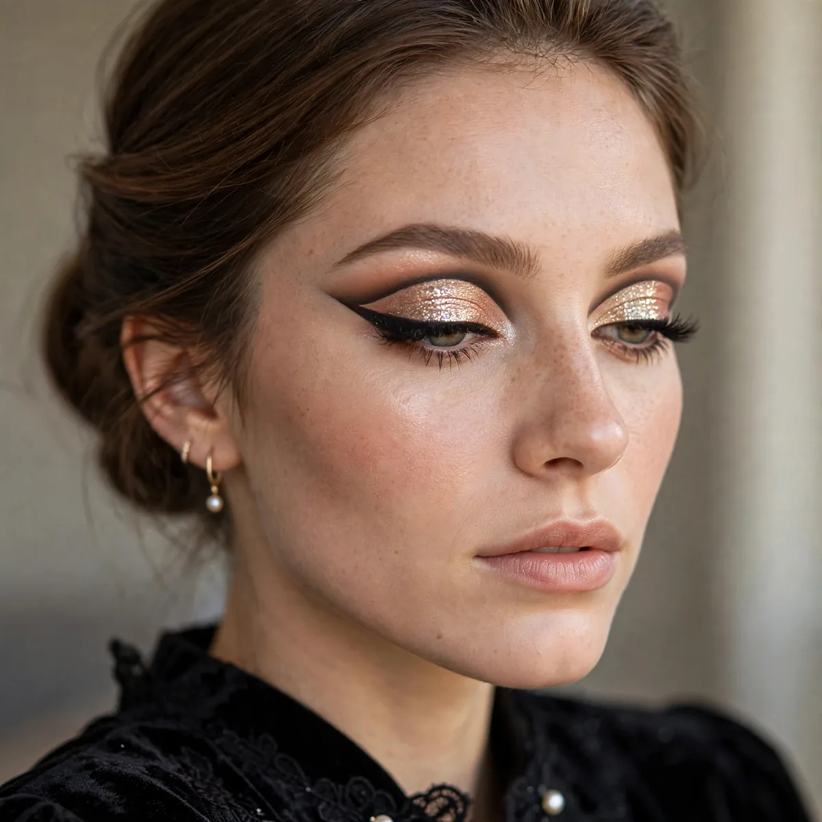 Cut crease prom eyeshadow