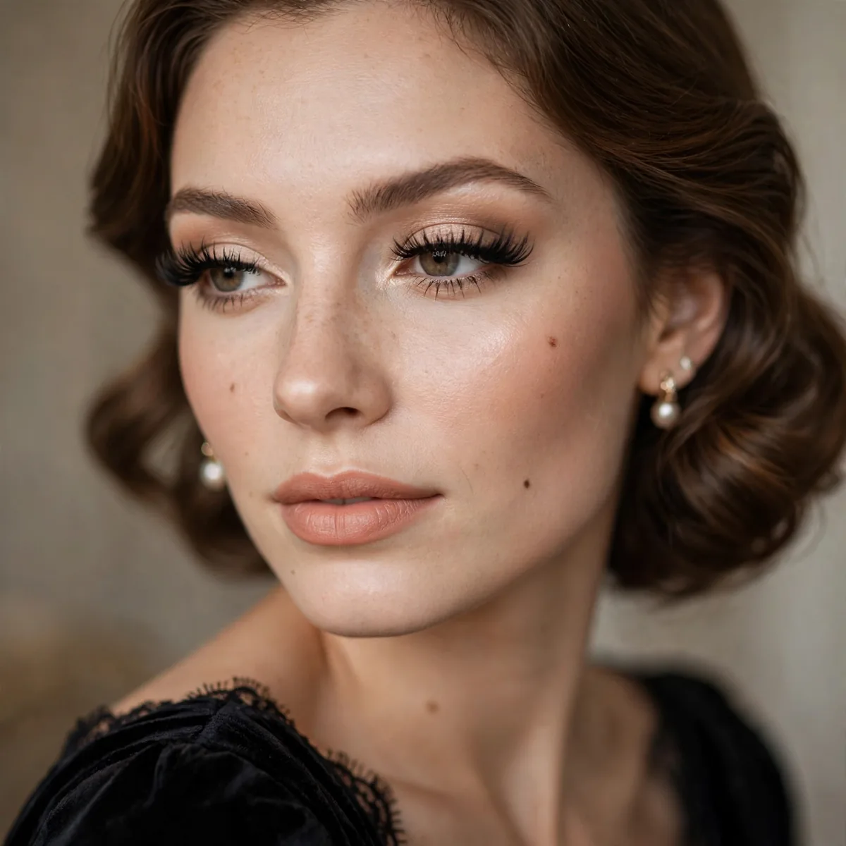 False lashes prom makeup
