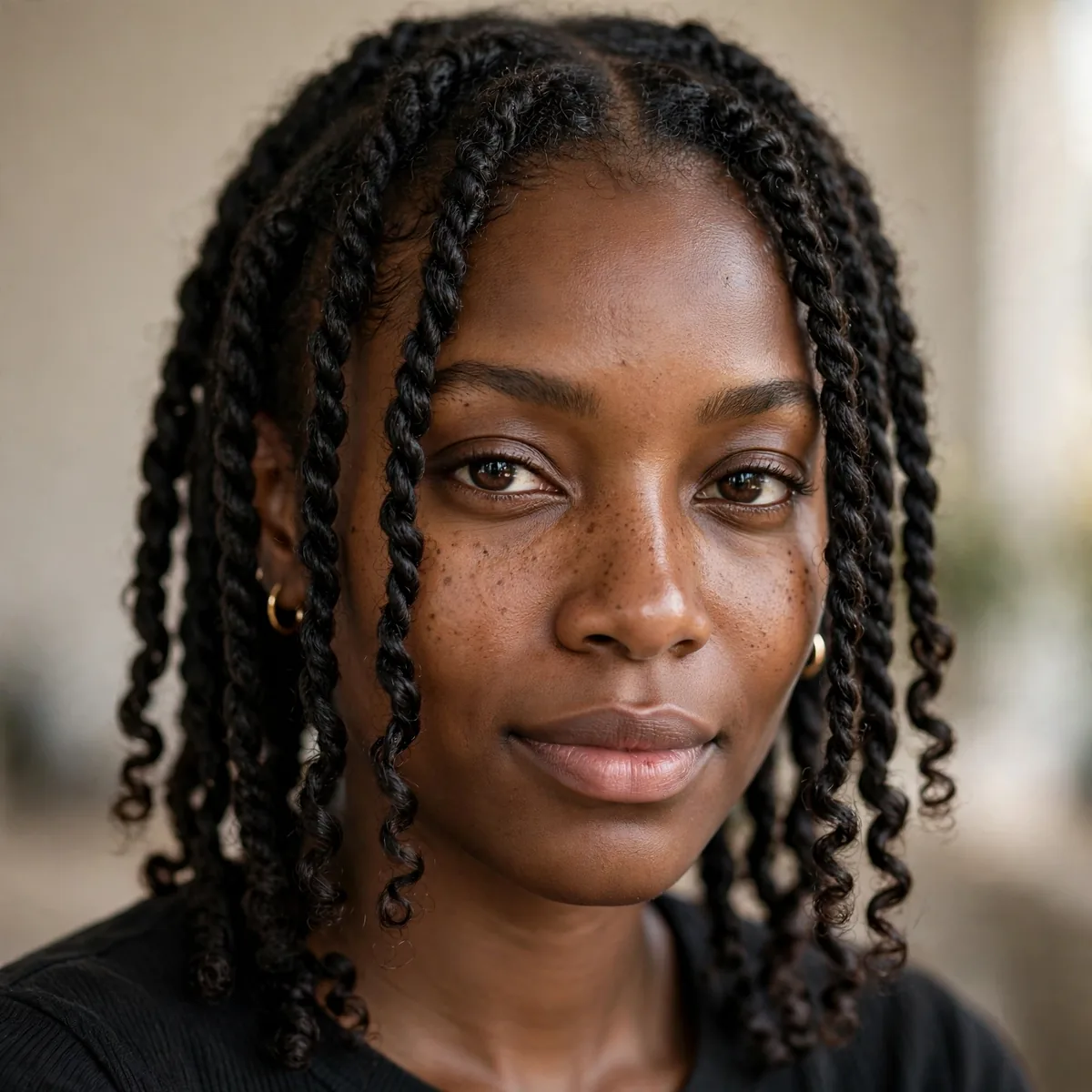 Two-strand twists on natural hair