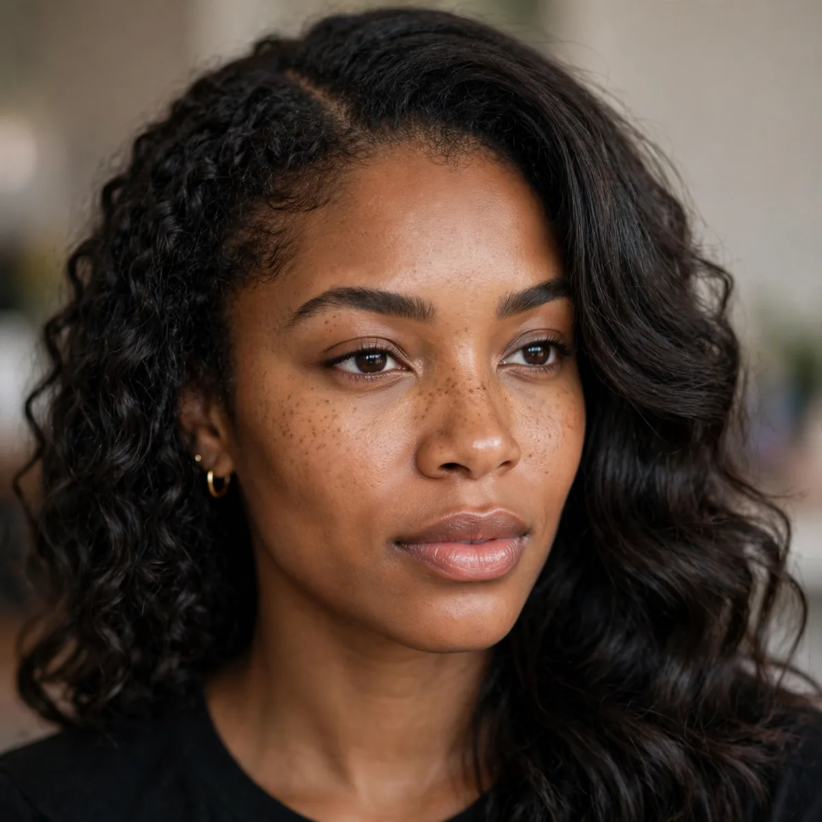 Sew-in weave with natural leave-out