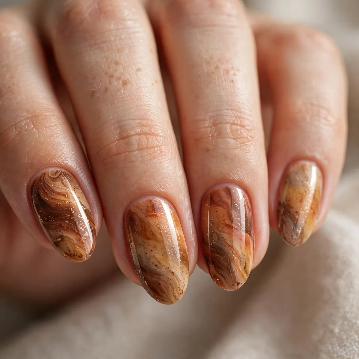 Blended allspice nail colors