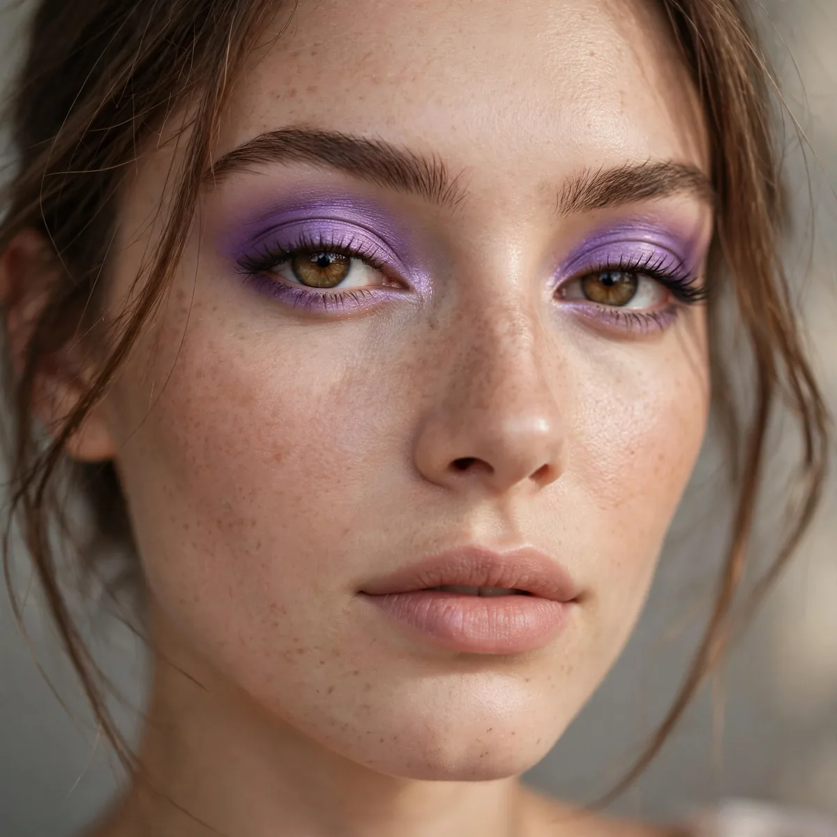 Violet eyeshadow lid look