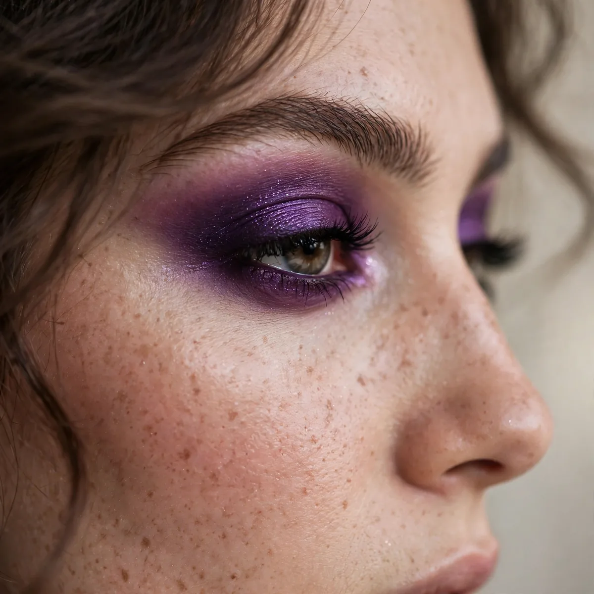 Grape purple smokey eye