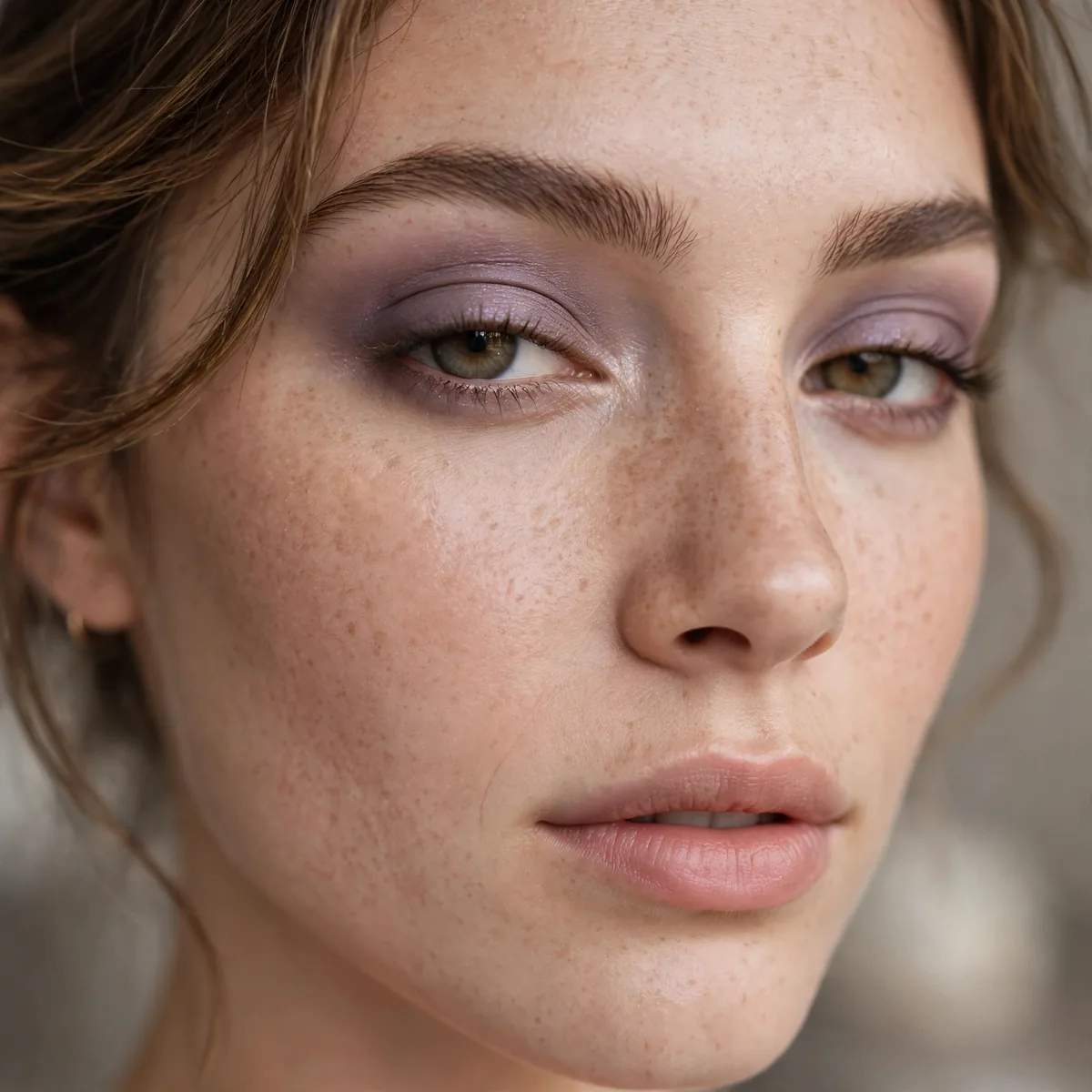 Soft purple taupe eyeshadow