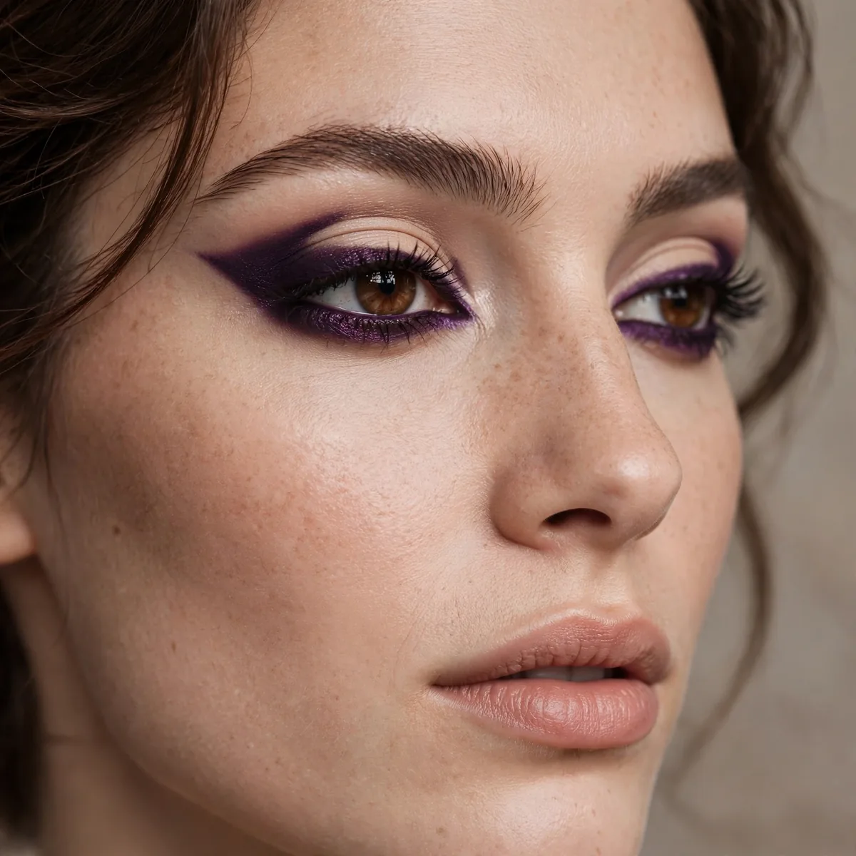 Dark purple outer V eyeshadow