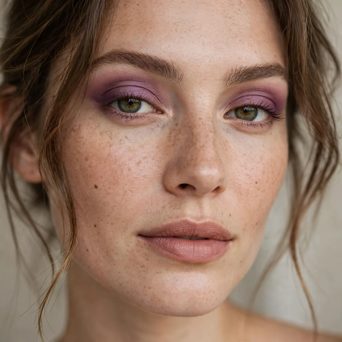Everyday plum eyeshadow look