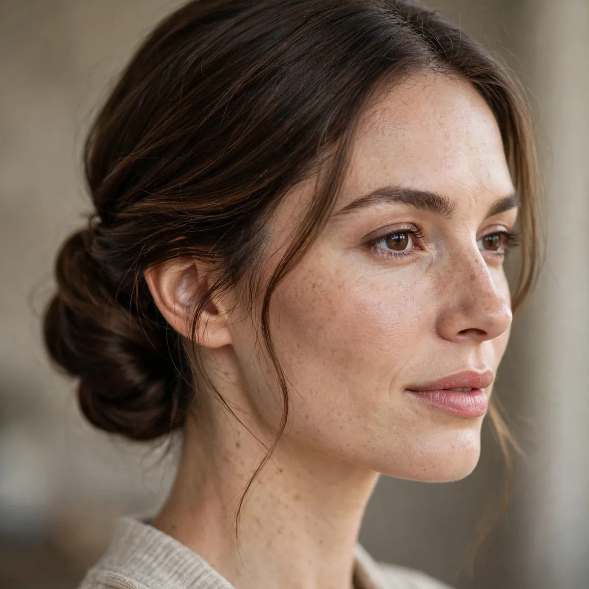 Elegant low chignon updo