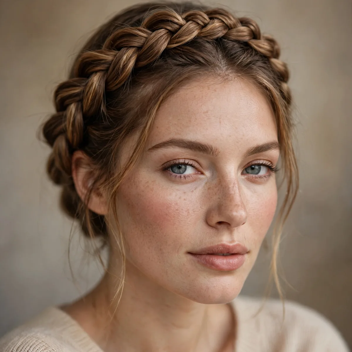 Crown braid around the head