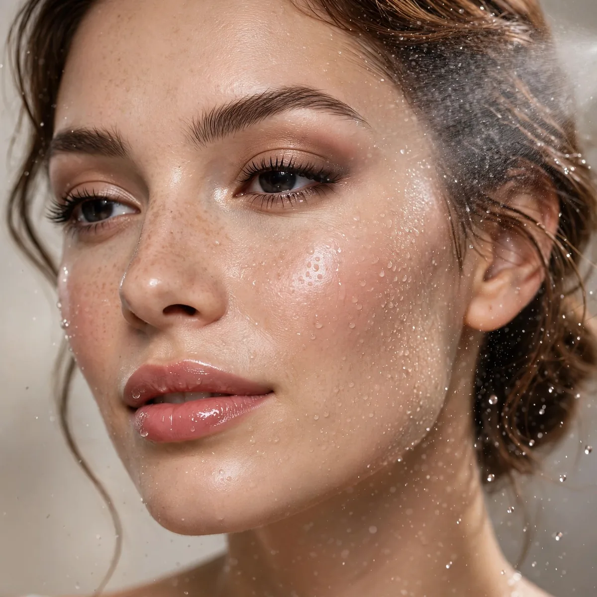 Facial mist reviving makeup
