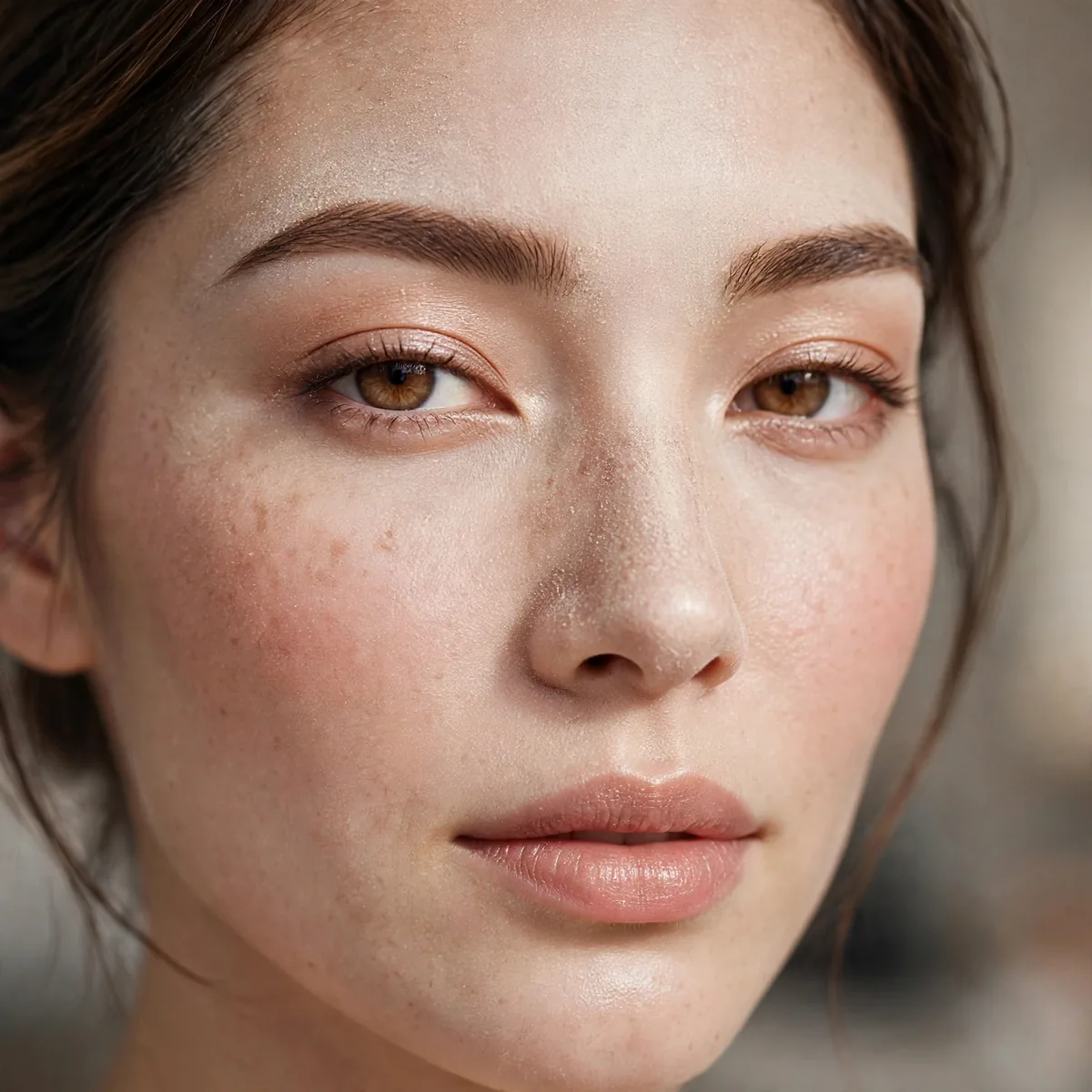 Powder touch-up T-zone only