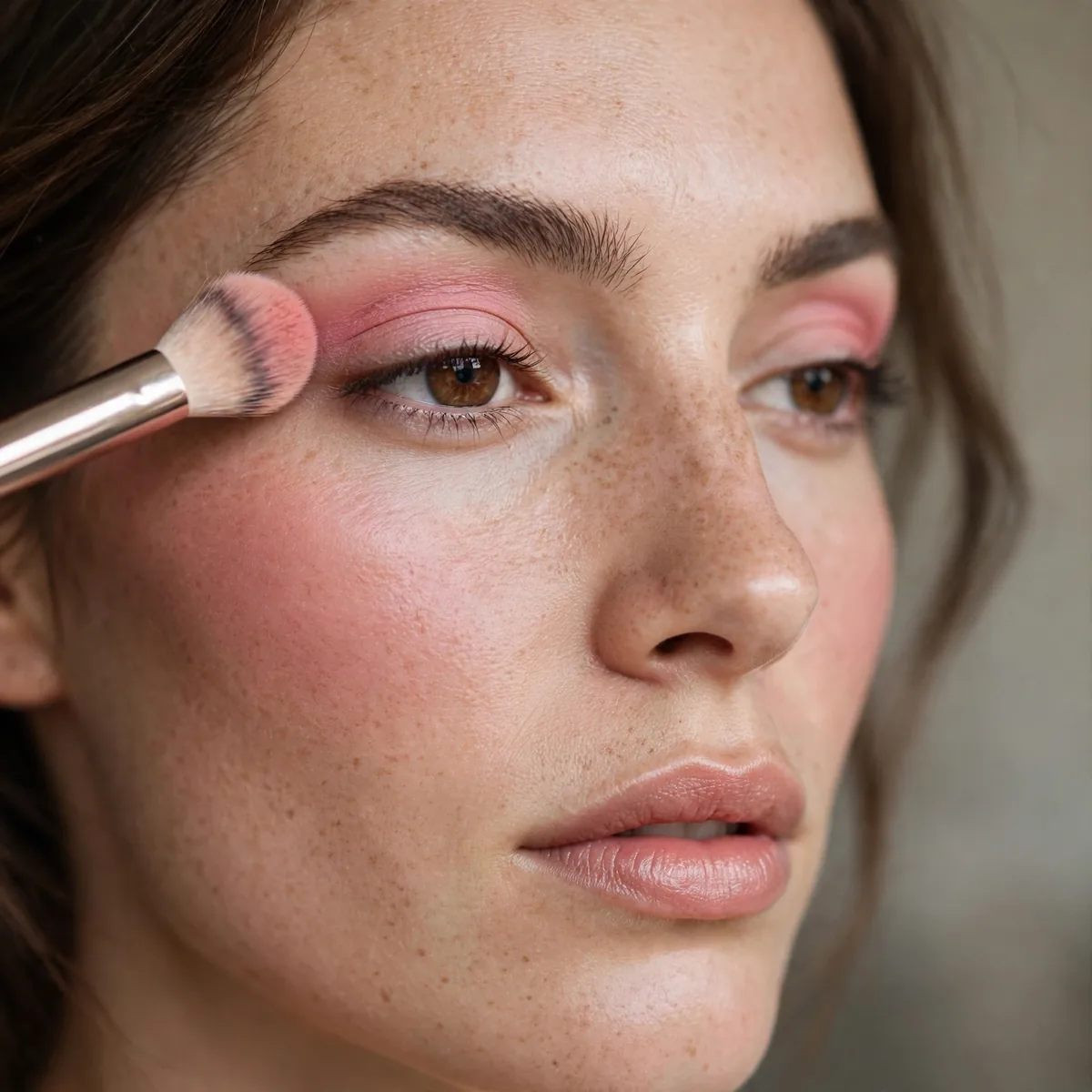 Using blush as eyeshadow touch-up