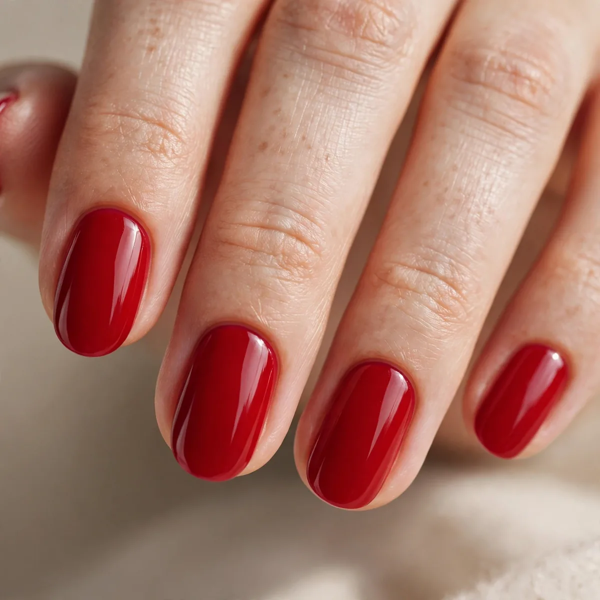 Classic true red nail polish