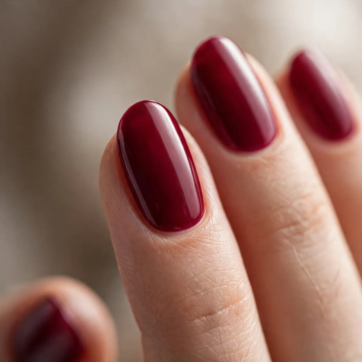 Berry red wine nails